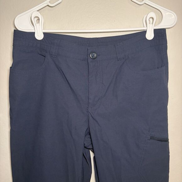 Eddie Bauer Tech Capri Pants Outdoor Athletic Hiking Navy Blue Women 6 - Picture 2 of 7